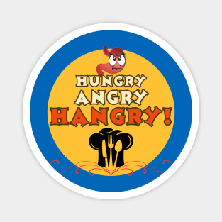 Funny Food dinner hungry angry hangry! Fritts Cartoons Magnet